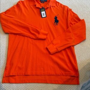 Polo by Ralph Lauren Men's Bright Orange Polo Shirt